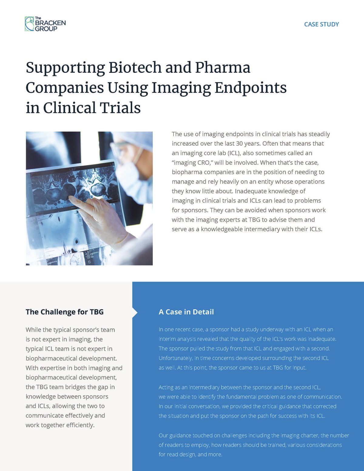 Supporting Biotech and Pharma Companies Using Imaging Endpoints in